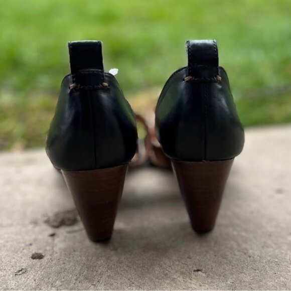 Paul Green Muchen handmade leather heel sandals Sz 6 - Picture 3 of 7